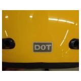 Pair of Choko Design Yellow Motorcycle Helmets - Large