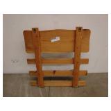 Vintage Wood Wall Rack with Horse and Longhorn Designs