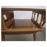 Pair of Vintage Wooden Side Tables with Storage Compartments