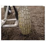 Green Mesh Garden Utility Cart with Pneumatic Tires