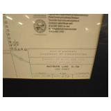 Framed Contour Map of Washburn Lake, Cass County, Minnesota