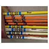 Vintage Bear Archery Arrows with Leather Quiver - Set of 12