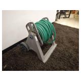 Green Garden Hose with Portable Hose Reel
