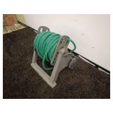 Green Garden Hose with Portable Hose Reel