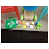 Outdoor Kids Chairs and Toy Shopping Cart Set