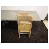 Set of 3 Upholstered Folding Chairs