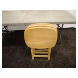 Set of 3 Wooden Folding Tray Tables