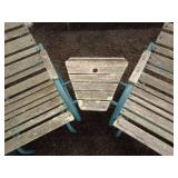 Vintage Outdoor Rocking Chair Set with Side Table