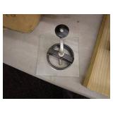 Vintage Orange Canvas Backpack with Ropes and Hand Saw