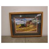 Lot of 2 Framed Art Prints - Farm and Nature Scenes