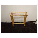 Rustic Wooden Blanket Rack