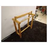 Rustic Wooden Blanket Rack