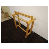 Rustic Wooden Blanket Rack