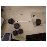 Olympic Weight Bench Set with Barbell and Plates