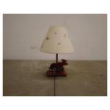 Rustic Moose Design Table Lamp with Paper Shade