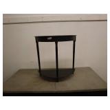 Black Wood Half Moon Console Table