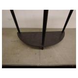 Black Wood Half Moon Console Table