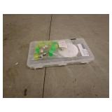 Assorted Fishing Lures and Small Parts in Plastic Case