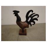 Handcrafted Wooden Rooster Figurine