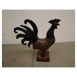 Handcrafted Wooden Rooster Figurine