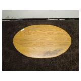 Oval Wooden Coffee Table with Shelf
