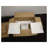 Set of 3 Modern White Armchairs with Wooden Legs