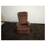 Vintage Brown Upholstered Recliner Chair