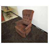 Vintage Brown Upholstered Recliner Chair
