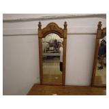 Vintage Oak Dresser with Tri-Fold Mirror