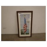 Framed American Flag Art Print