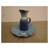 Handmade Ceramic Pitcher and Plate Set