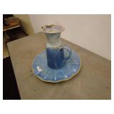 Handmade Ceramic Pitcher and Plate Set