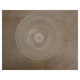 Set of 2 Vintage Diamond Cut Glass Bowls