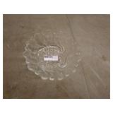 Decorative Clear Glass Bowl with Floral Design