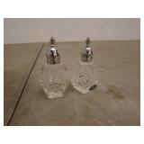 Set of Irice Crystal Basket and Salt & Pepper Shakers