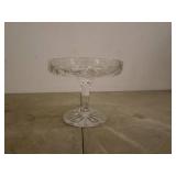Vintage Cut Glass Compote Pedestal Dish