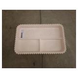 Vintage Milk Glass Divided Serving Tray