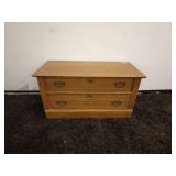 Vintage Wooden 2-Drawer Storage Chest
