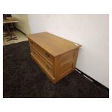 Vintage Wooden 2-Drawer Storage Chest
