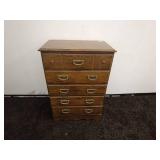 Vintage Wooden 5-Drawer Dresser