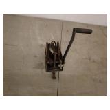 undefined - Rusty Hand Winch with Steel Cable