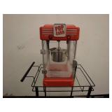 Vintage-Style Popcorn Machine with Storage Cart