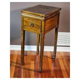 Oriental Lacquer Finish Pedestal Table