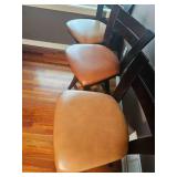 Chic Modern Leather Seat Counter Chair Set - B
