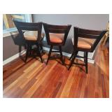 Chic Modern Leather Seat Counter Chair Set - B