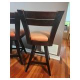 Chic Modern Leather Seat Counter Chair Set - B