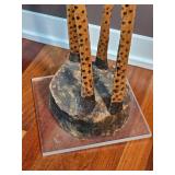 Stunning Hand-Carved Giraffe Sculptures