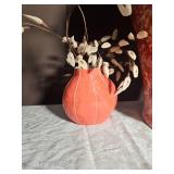 Coral & White Décor Vase Group