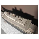 Folk Art Wooden Cruise Line Steam Ship Model