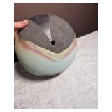 Raku Pottery Spere Vase signed Andrew Bergads